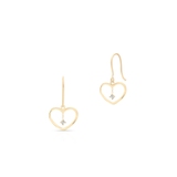 Kolczyki złote serca z cyrkoniami