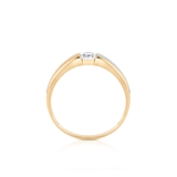 Pierścionek złoty z cyrkonią