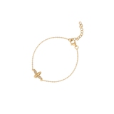 Bransoletka srebrna pozłacana pszczoła