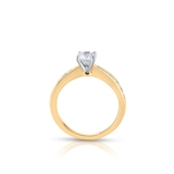 Pierścionek złoty z brylantami