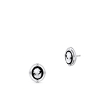 Kolczyki srebrne kamea