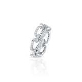 Pierścionek białe złoto z brylantami