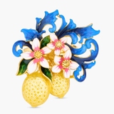 Pierścionek srebrny Kwiaty Nocy Cytrusy