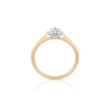 Pierścionek zaręczynowy złoty z brylantem