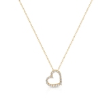 Wisiorek złoty serce wysadzane cyrkoniami