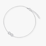 Bransoleta srebrna z motywem nieskończoności