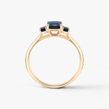 Pierścionek złoty z szafirami TRIO
