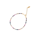 Bransoletka srebrna pozłacana z turmalinami