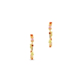 Kolczyki srebrne z kolorowymi kamieniami Mozaika