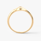 Pierścionek srebrny pozłacany z cyrkonią