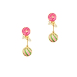 Kolczyki z kolorową emalią Wonderland