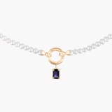 Wisiorek złoty z iolitem