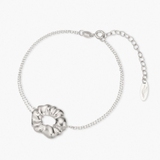 Bransoleta srebrna Follow