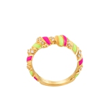 Pierścionek z kolorową emalią Wonderland