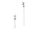 Kolczyki srebrne asymetryczne