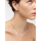 Naszyjnik srebrny z niebieskimi cyrkoniami