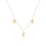 Naszyjnik złoty z żółwiami Santorini