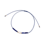 Bransoleta sznurkowa z perłą i sodalitami