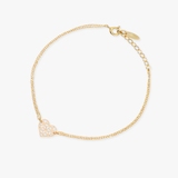 Bransoletka srebrna pozłacana ażurowa serce