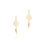 Kolczyki złote łapacz snów