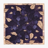 Chusta jedwabna Kwiaty Nocy Borówka