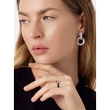 Pierścionek srebrny z czarną ceramiką