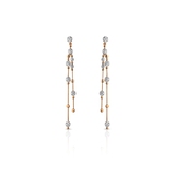 Kolczyki złote bicolor z diamentami