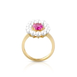 Pierścionek srebrny z perłami