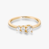 Pierścionek srebrny pozłacany z cyrkoniami