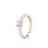 Pierścionek zaręczynowy złoty Szczęśliwy