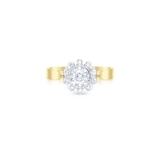 Pierścionek złoty z brylantami