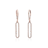 Kolczyki różowe złoto z diamentami