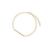 Bransoletka srebrna pozłacana z kulkami