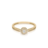 Pierścionek złoty z diamentami