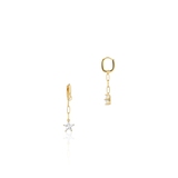 Kolczyki srebrne wiszące gwiazdki