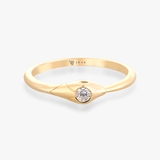 Pierścionek srebrny pozłacany z cyrkonią