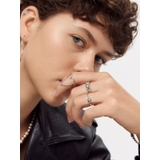 Pierścionek srebrny z kulkami