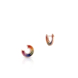 Kolczyki złote z brylantami i szafirami