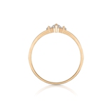 Pierścionek złoty z cyrkoniami