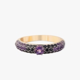 Pierścionek złoty Kwiaty Nocy Czarny Irys