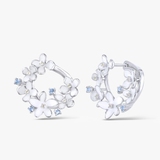 Kolczyki srebrne Kwiaty Nocy Biały Bez