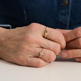 Pierścionek złoty z diamentami