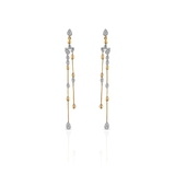 Kolczyki złote bicolor z diamentami