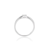 Pierścionek zaręczynowy z białego złota