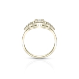 Pierścionek białe złoto z brylantami