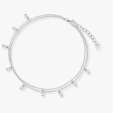 Bransoleta srebrna na nogę