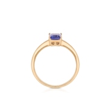 Pierścionek złoty z tanzanitem