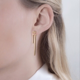 Kolczyki srebrne pozłacane minimalistyczne