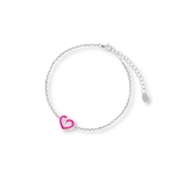 Bransoleta srebrna z sercem
