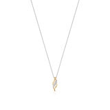 Wisiorek złoty bicolor z diamentami